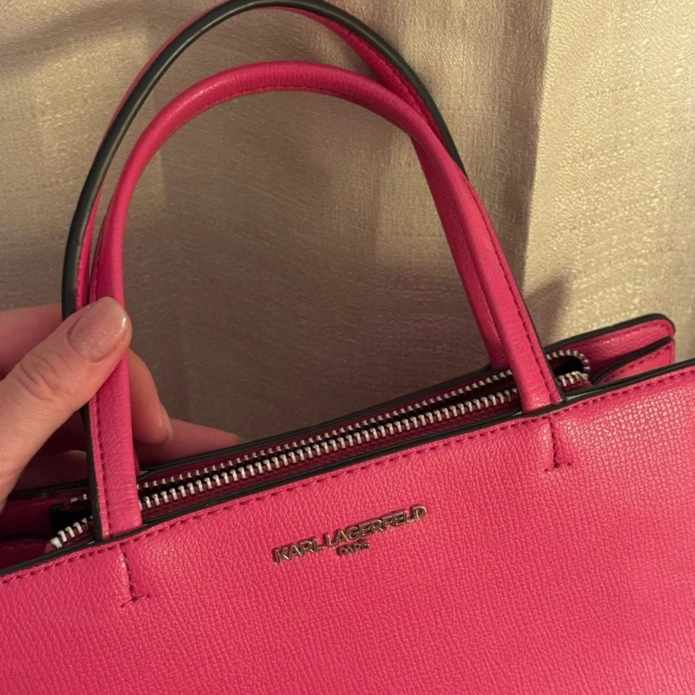 Karl Lagerfeld Vibrant Pink Satchel - Picture 7 of 7